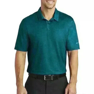 SOLD! Nike Golf Dri-Fit Stay-Cool Short Sleeve Crosshatch Polo Shirt Navy"